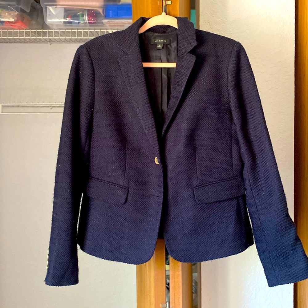 Ann Taylor navy blue blazer